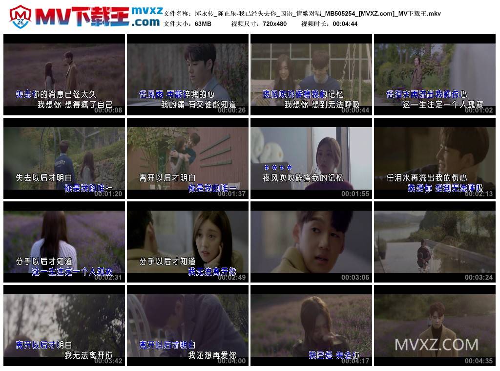 邱永传_陈正乐-我已经失去你_国语_情歌对唱_MB505254